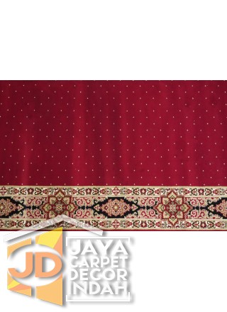 Karpet Sajadah New Asma Red 1034R Motif Bintik 120x600, 120x1200, 120x1800, 120x2400, 120x3000